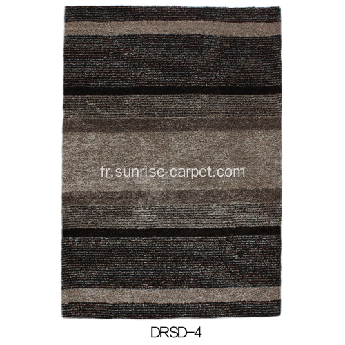 Tapis Shaggy soie polyester élastique plume